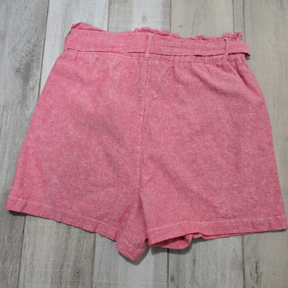 Draper James RSVP Womens Linen Blend Paperbag Shorts Heathered Pink Cruise Large - Picture 12 of 12
